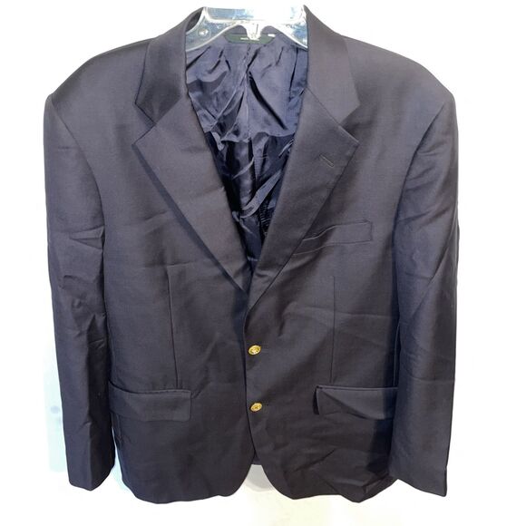 Brooks Brothers Ing Loro Piana Men’s Dress Blazer Size 42R Black 100% Wool